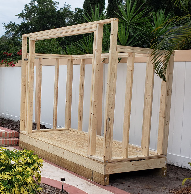 Pre Made Rhs Shed Frame DIY Projects Our Frugal Florida Homestead