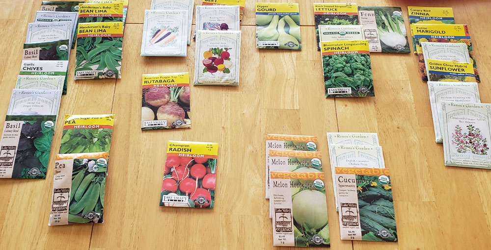 miscellaneous seed packets