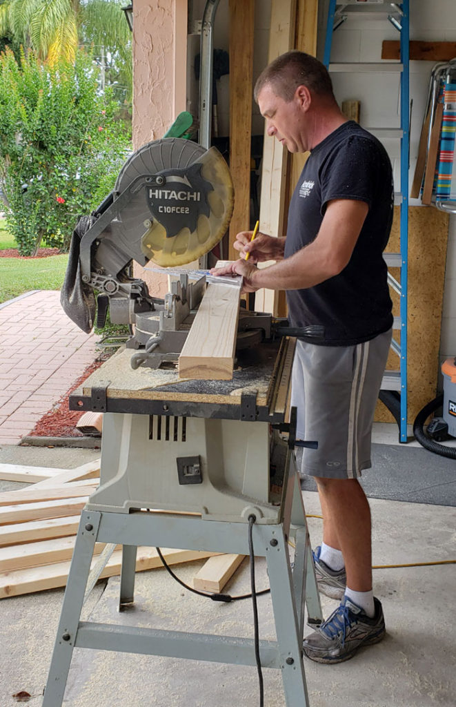 Mike with chop saw