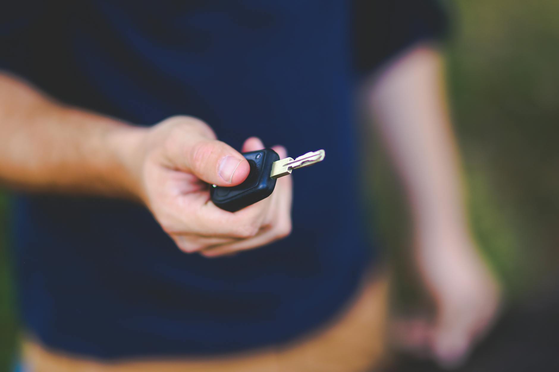 car key on hand