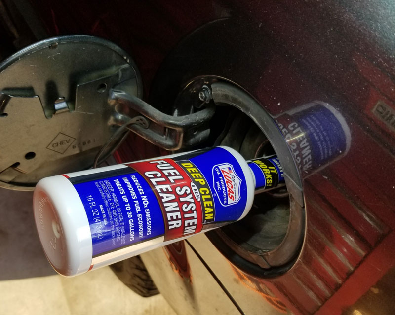 bottle of fuel system cleaner