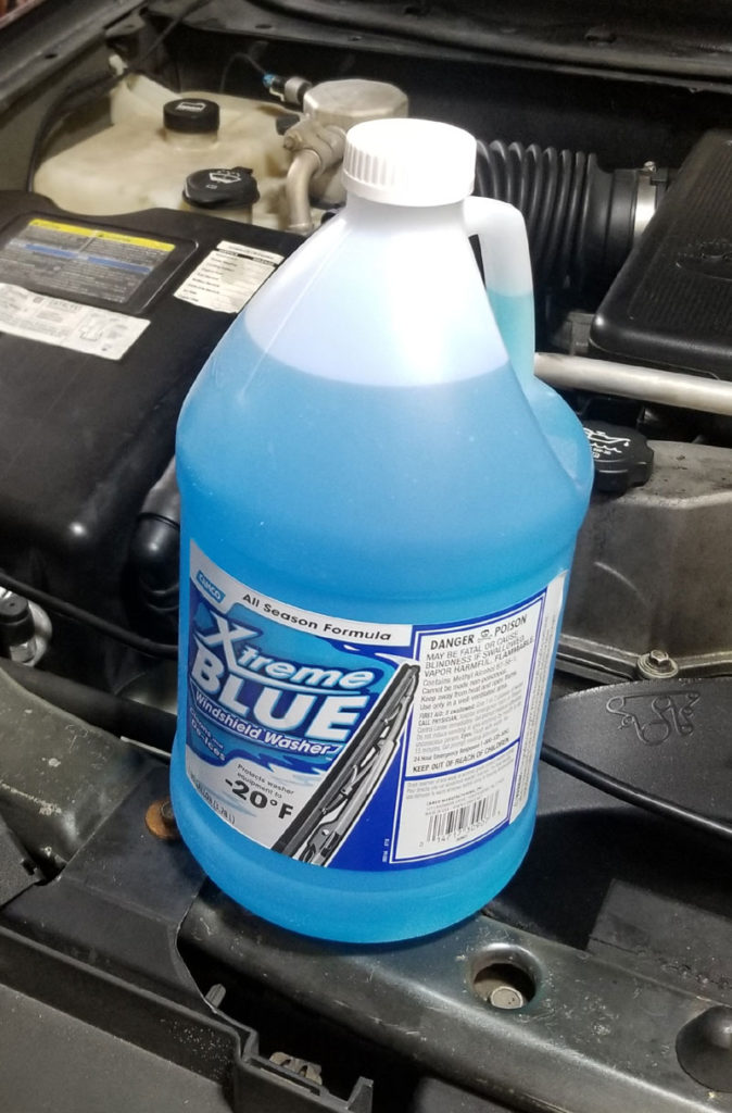 bottle of windshield washer fluid