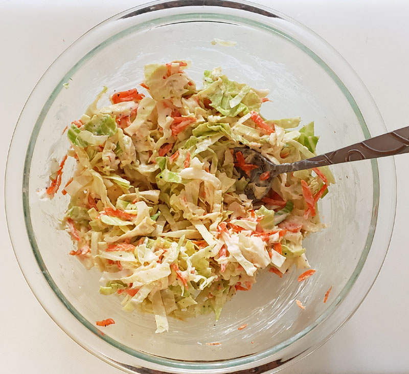 fresh homemade coleslaw