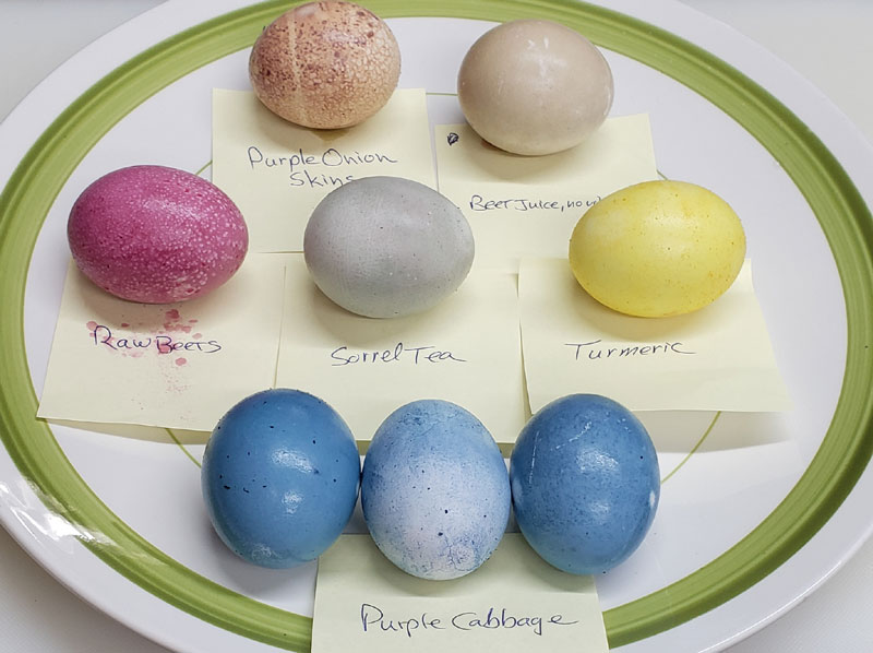 various colored Easter eggs