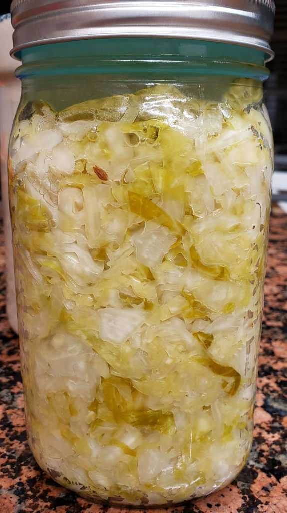 sauerkraut in quart jar