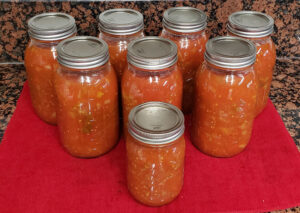 8 jars of canned stewed tomatoes