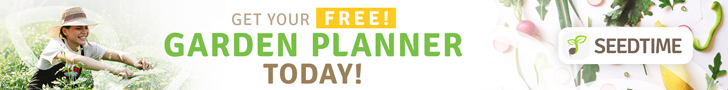 Ad for Seedtime. Text reads: Get Your FREE Garden Planner Today!