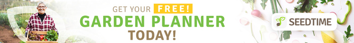 Ad for Seedtime. Text reads: Get Your FREE Garden Planner Today!